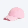 Gorra corta desgastada – Rosa claro Gorra corta desgastada – Rosa claro