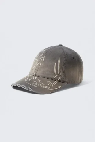Gorra de béisbol bordada – Gris oscuro