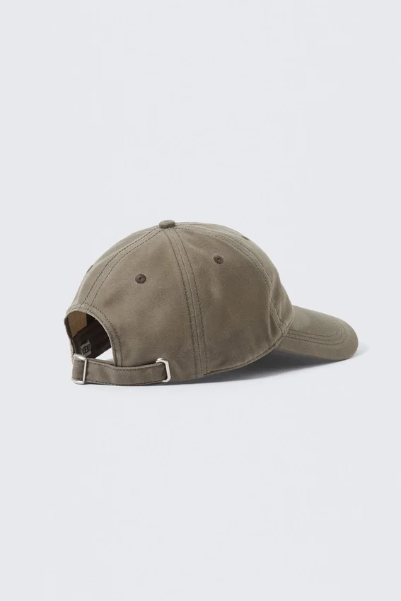 Gorra de béisbol de algodón encerado – Gris topo oscuro Gorra de béisbol de algodón encerado – Gris topo oscuro
