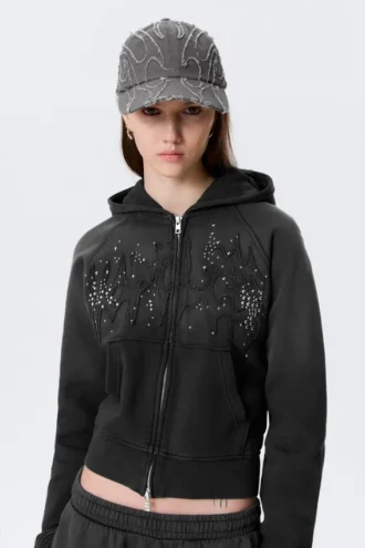 Gorra de béisbol de lona de algodón desgastada – Bordada en negro lavado