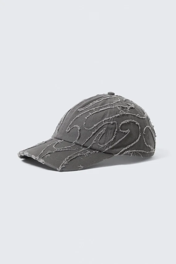 Gorra de béisbol de lona de algodón desgastada – Bordada en negro lavado Gorra de béisbol de lona de algodón desgastada – Bordada en negro lavado