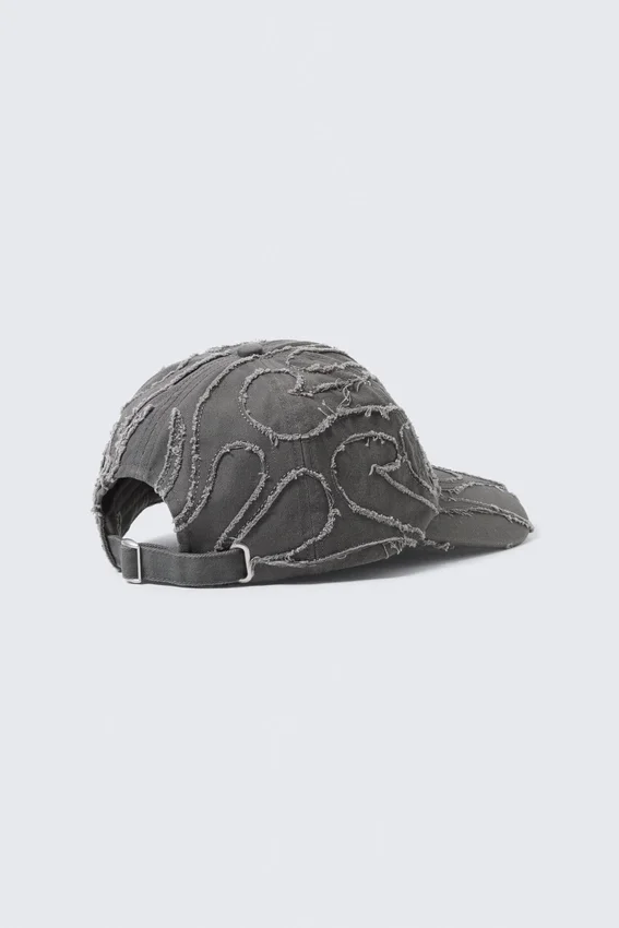 Gorra de béisbol de lona de algodón desgastada – Bordada en negro lavado Gorra de béisbol de lona de algodón desgastada – Bordada en negro lavado