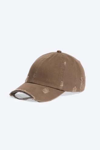 Gorra de béisbol de lona de algodón desgastada – Marrón claro desgastado