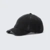 Gorra de béisbol de lona de algodón desgastada – Negra corta Gorra de béisbol de lona de algodón desgastada – Negra corta