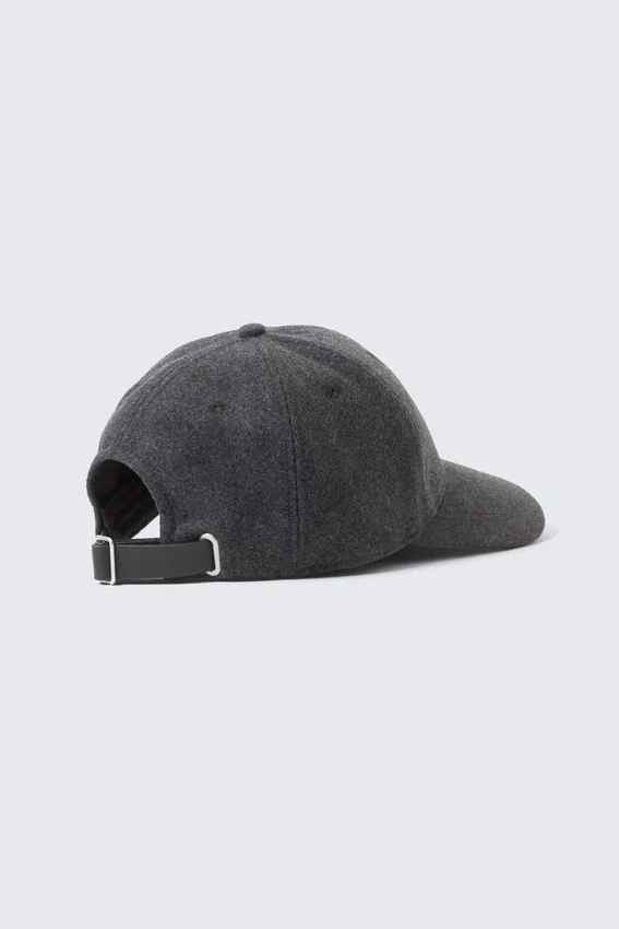 Gorra de béisbol unisex de mezcla de lana – Gris oscuro Gorra de béisbol unisex de mezcla de lana – Gris oscuro