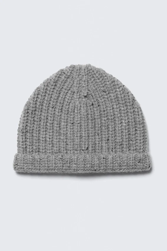 Gorro de canalé – Gris jaspeado Gorro de canalé – Gris jaspeado