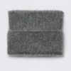 Gorro de punto acanalado de mezcla de mohair – Gris oscuro jaspeado Gorro de punto acanalado de mezcla de mohair – Gris oscuro jaspeado