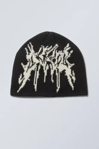 Gorro de punto jacquard – Jacquard negro