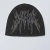 Gorro de punto jacquard – Negro