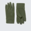 Guantes deportivos de forro polar – Verde caqui oscuro