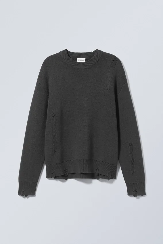Jersey Daniel holgado y desgastado – Gris oscuro Jersey Daniel holgado y desgastado – Gris oscuro
