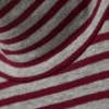 Jersey de cuello alto ajustado a rayas – Rayas grises y rojas