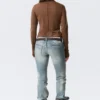 Jersey de cuello alto ajustado – Marrón Jersey de cuello alto ajustado – Marrón