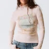 Jersey de cuello alto ajustado – Rosa claro – The Garden Jersey de cuello alto ajustado – Rosa claro – The Garden