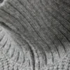 Jersey de cuello alto con media cremallera de punto acanalado – Gris jaspeado Jersey de cuello alto con media cremallera de punto acanalado – Gris jaspeado