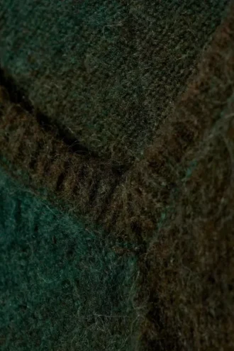 Jersey de punto con cuello en V y efecto degradado – Verde oscuro – Efecto degradado