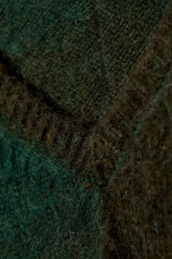 Jersey de punto con cuello en V y efecto degradado – Verde oscuro – Efecto degradado Jersey de punto con cuello en V y efecto degradado – Verde oscuro – Efecto degradado