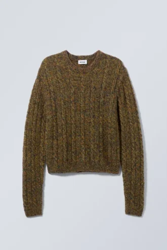 Jersey de punto de mezcla de lana Jesper – Dusk Moss