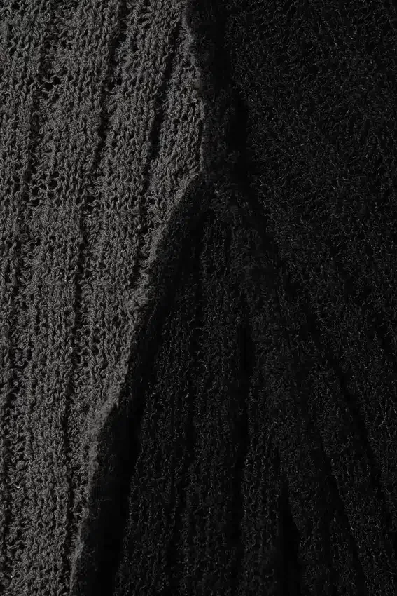 Jersey entallado de punto con mangas raglán – Negro y gris Jersey entallado de punto con mangas raglán – Negro y gris