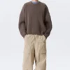 Jersey oversize de algodón grueso – Marrón jaspeado Jersey oversize de algodón grueso – Marrón jaspeado