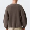 Jersey oversize de algodón grueso – Marrón jaspeado Jersey oversize de algodón grueso – Marrón jaspeado