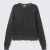 Jersey oversize de corte recto lavado – Negro lavado Jersey oversize de corte recto lavado – Negro lavado