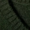 Jersey oversize de mezcla de lana con cuello en V – Verde oscuro Jersey oversize de mezcla de lana con cuello en V – Verde oscuro