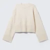 Jersey oversize de punto – Blanco apagado