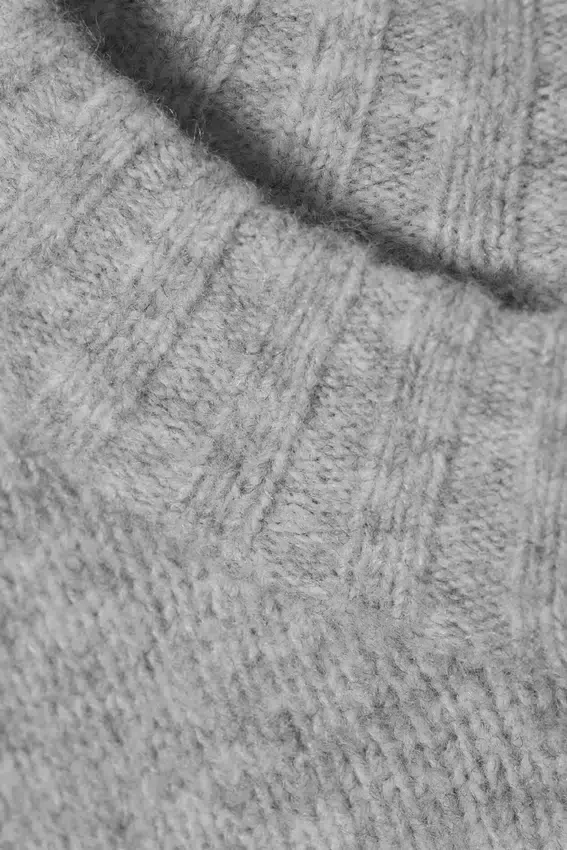 Jersey oversize de punto – Gris jaspeado Jersey oversize de punto – Gris jaspeado