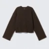 Jersey oversize de punto – Marrón oscuro Jersey oversize de punto – Marrón oscuro