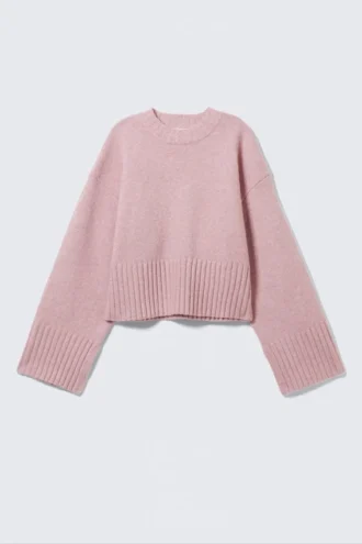 Jersey oversize de punto – Rosa empolvado claro Jersey oversize de punto – Rosa empolvado claro