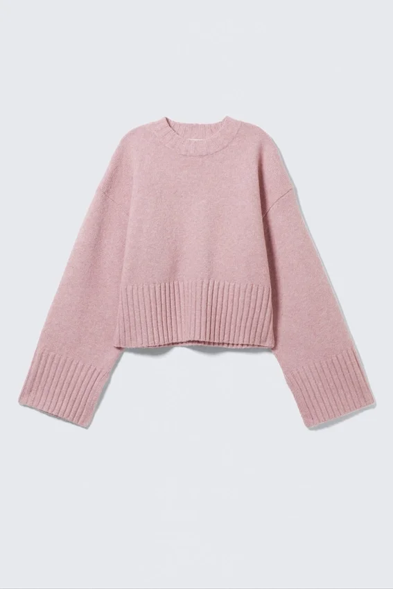 Jersey oversize de punto – Rosa empolvado claro Jersey oversize de punto – Rosa empolvado claro