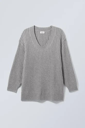 Jersey oversize Eden de mezcla de lana – Gris