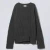 Jerséu asimétrico oversize Rey – Gris oscuro