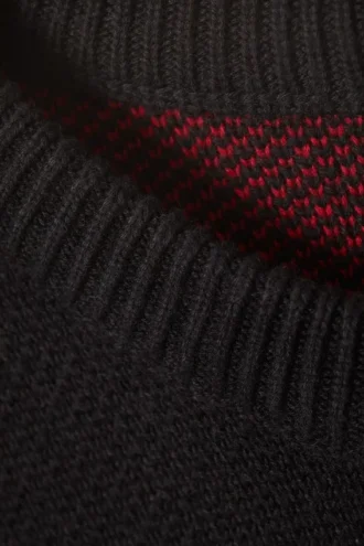 Jerséu con estampados gráficos de punto jacquard regular – Negro – Star Team