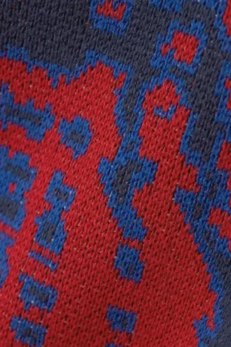 Jerséu de algodón de punto con estampados y corte recto – Azul oscuro – Teléfono