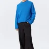 Jerséu de algodón de punto holgado – Azul brillante Jerséu de algodón de punto holgado – Azul brillante
