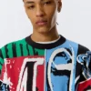 Jerséu de algodón de punto holgado con estampados – Estampado multicolor