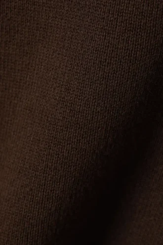 Jerséu de algodón de punto holgado – Marrón oscuro