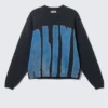 Jerséu de algodón de punto oversize con estampados – Azul marino – Alive