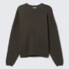 Jerséu de algodón de punto oversize con estampados – Dark Mole – Estampado en la espalda