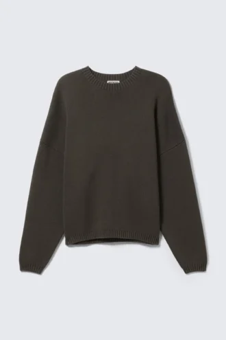 Jerséu de algodón de punto oversize con estampados – Dark Mole – Estampado en la espalda