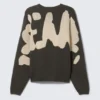 Jerséu de algodón de punto oversize con estampados – Dark Mole – Estampado en la espalda
