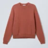 Jerséu de algodón de punto regular – Coral empolvado
