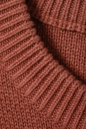 Jerséu de algodón de punto regular – Coral empolvado
