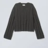 Jerséu de canalé Fiona – Gris oscuro Jerséu de canalé Fiona – Gris oscuro