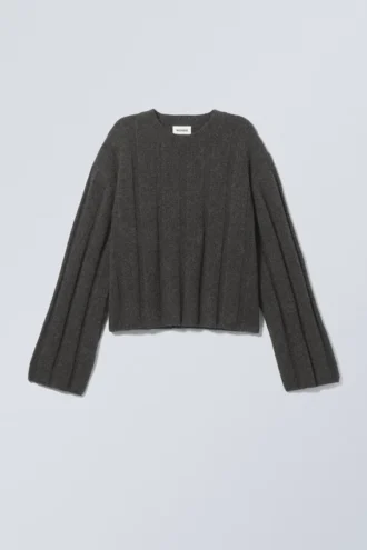 Jerséu de canalé Fiona – Gris oscuro