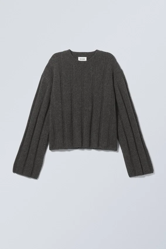 Jerséu de canalé Fiona – Gris oscuro Jerséu de canalé Fiona – Gris oscuro