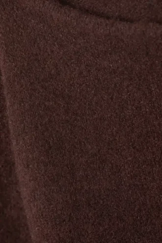 Jerséu de corte holgado con dobladillo enrollado – Marrón oscuro