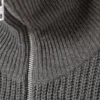 Jerséu de cuello alto con media cremallera de mezcla de lana – Gris oscuro Jerséu de cuello alto con media cremallera de mezcla de lana – Gris oscuro